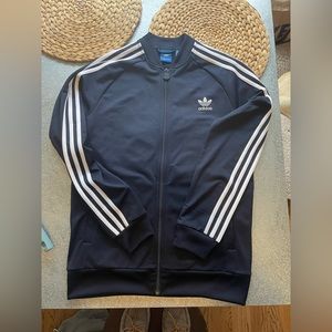Navy blue Adidas track jacket
